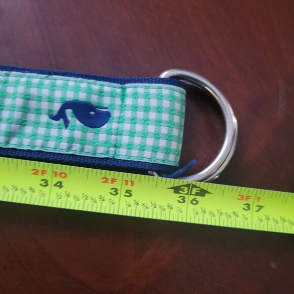 Green & Blue Toe Göz Whale Print Belt With D-Ring Buckle Small - Picture 5 of 5